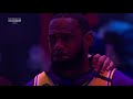 LeBron James emotional during National Anthem performed by Boyz II Men | Remembering Kobe
