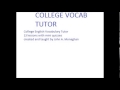 Part 1. College English Vocabulary Tutor