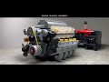 Building a V8 Engine With Gearbox MOC【ASMR】Scale Model Assembly Sound【No Music / No Talking】568pcs