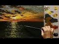 Sunset Seascape Oil Painting By Yasser Fayad