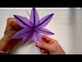 Learn to make a Crepe Paper Clematis in 5 minutes | DIY Paper Flower Tutorial |