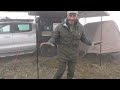 Winter Camping in Snow Blizzard - Elevated Popup Tent - Freezing Rain