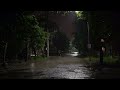 ASMR, the calming sound of rain on a night street with a good atmosphere, improving insomnia