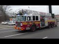 Hamilton Fire P44, E1, L1 urgently responding to structure fire in Ancaster -- February 5, 2024