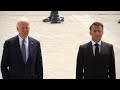 Live: Emmanuel Macron welcomes Joe Biden and wife Jill to Arc de Triomphe in Paris