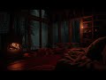 Work and Relax - Cozy Cabin with Rain and Fireplace Sounds for Balance