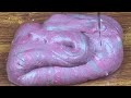 PINk vs GREEN !! Mixing random things into clear slime !! Satisfying slime video