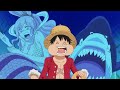 Luffy enjoys his food in front of Shirahoshi - One Piece English Sub [4K UHD]