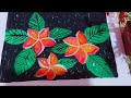কাঠ গোলাপ ফুল আর্ট/ Easy plumeria Flower with Dew Drops/ Beginners for easy art setp by step