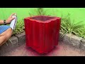 Flower pots craft // Details how to make Flower pots from Cement and Iron tiles