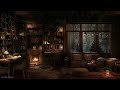 Library Ambience ASMR 📖 Library Sounds For Studying | Crackling Fireplace Sounds Page Turning & More