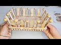 Look what I made with wooden skewers and popsicle sticks! DIY!