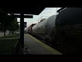 CSX L080, for Lawrence MA, rumbles westbound through Old Orchard Beach, ME station on 6/4/24