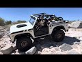 Axial scx10.3 early bronco and driver desert wheelin with a passenger.#rccrawler #axial