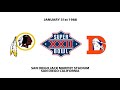 Super Bowl XXII - Washington Redskins vs Denver Broncos Janunary 31st 1988 Highlights