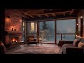I fell asleep in 5 minutes! Winter fireplace and blizzard sounds for deep sleep