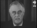 President Roosevelt Talks About The War (1939)