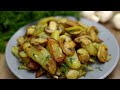 Fried potatoes with mushrooms. A very simple and delicious dish!