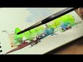 Drawing Stunning Street Scenes with Easy and Simple Watercolor Techniques