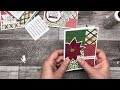 Stack, Cut, Shuffle!  9 Christmas Cards from 4 -6x8” pattern papers! #stackcutshuffle #christmascard