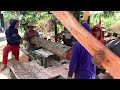 Wood Cutting Machine Saw in the village