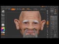 Zbrush 4R4 Speed Sculpt Old Chinese Dude Bust Fibermesh