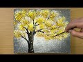 Easy way to draw a tree / Acrylic painting technique