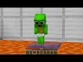 Baby JJ & Baby Mikey run away from Family in Minecraft challenge Maizen