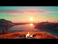 Sunset Ambience: Crackling Campfire and Wind Sounds for Relaxation