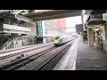 Eurostar Class 374 passing through Stratford International Station.