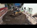 Starting New Project Landfill By Skill MlTSUBlSHl D20P Dozer Pushing Sand & 5Ton Truck Dumping Sand