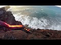 8 - 09 - 16 Hawaii Lava Flow Ocean Entry - Gopro