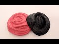 Pink vs Black - Mixing Makeup Eyeshadow Into Slime ASMR