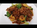 DELICIOUS Stir fried rice noodles with shrimps took 20 minutes Done ready to eat EASY Asian cooking