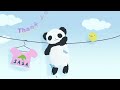 パンダを丸洗いする★ Funny Panda Washing animation