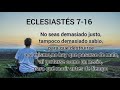 ECLECIASTES 7-16 ECCLESIASTES 7-16