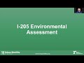 Seminario web público sobre evaluación ambiental del proyecto de peaje I-205