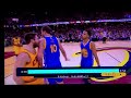 NBA Finals Game 4 End of First Quarter Stephen Curry Shoves Dellavedova off the Court