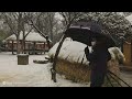 Beautiful Snowy Korean Folk Village, Snow Sound ASMR, Nearby Seoul. Seoul Travel Walker.