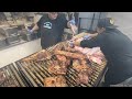 Argentina Street Food  Giant Grill with Huge Beef Steaks, Pork Sausages and Ribs