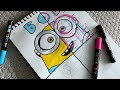 Drawing Bob the Minion in 4 Styles: PART 2