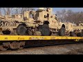 MUST SEE: CSX Military Train Hauling Hundreds Of Military Vehicles Through Piscataway 2/26/23