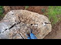 Breaking rock with Expando and Blasting a pit hole