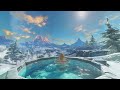 Hebra Mountain Hot Springs Onsen Ambience With Link - Relaxing Zelda Music to Study