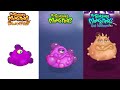 Dawn Of Fire, My Singing Monsters, Raw Zebra, Lost Landscapes, Humbug Island | Redesign Comparisons