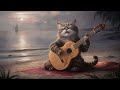 【Relaxing Flamenco Guitar】Healing Beach  #cat #relax #flamencoguitar #music