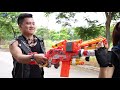 LTT Game Nerf War : Couple Winter Warriors SEAL X Nerf Guns Fight Criminal Group Inhuman