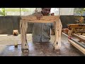 The Process Of Recycling Old Ship Wood // A Series Of Sturdy Wooden Tables And Chairs Are Created
