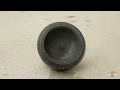 Process of Making Traditional Rice Cooker by Cutting Huge Stone. Korean Pot Factory