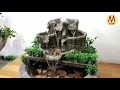 How to make amazing beautiful awesome cemented waterfall fountain water fountain
